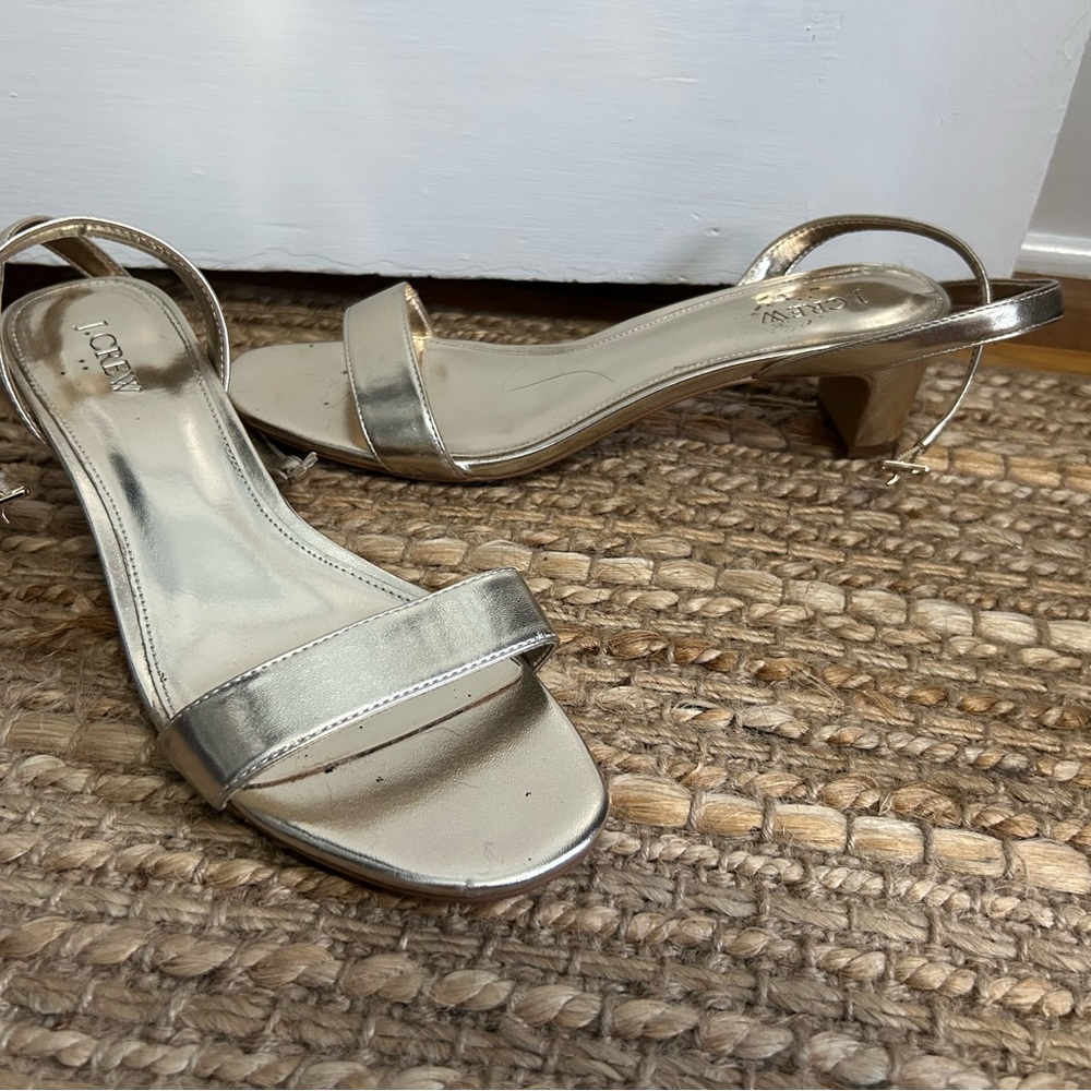 JCrew gold heels